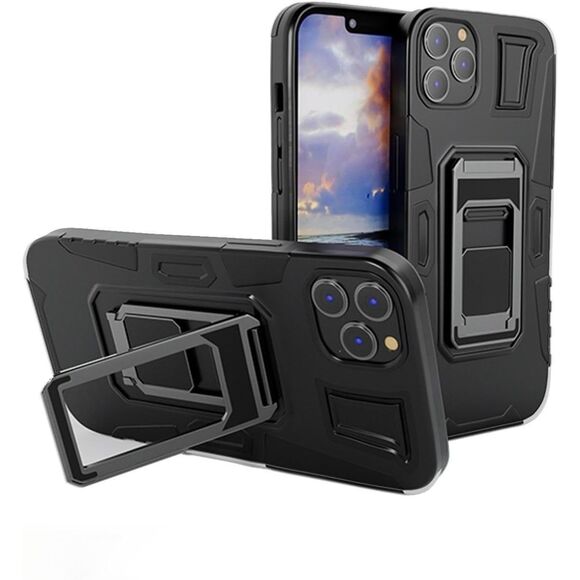 Protective‎ Kickstand Case for iPhone 12 Pro Black (3944) - Picture 1 of 5